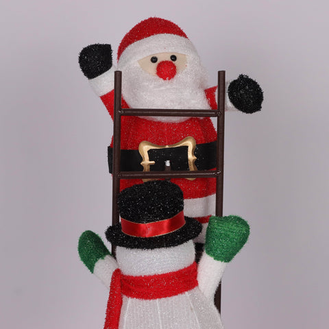 Christmas Pre-Lit Santa/Snowmen Climbing Ladder
