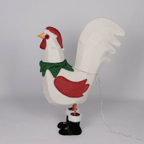 Pre-Lit Christmas Hen Décor
