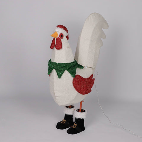 Pre-Lit Christmas Hen Décor
