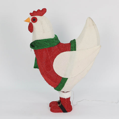 Pre-Lit Christmas Hen Décor