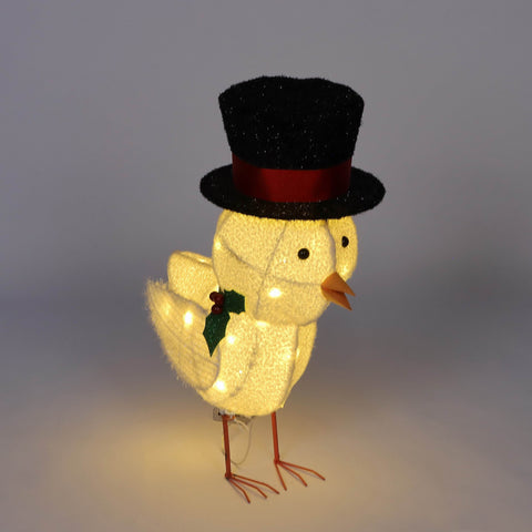 Pre-Lit Christmas Chicken Décor