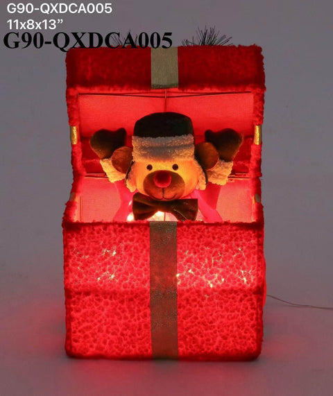 Christmas Gift Box w/ LED decor
