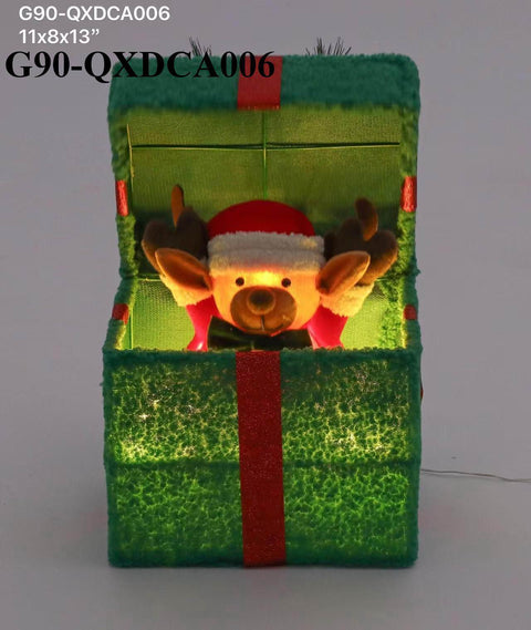 Christmas Gift Box w/ LED decor