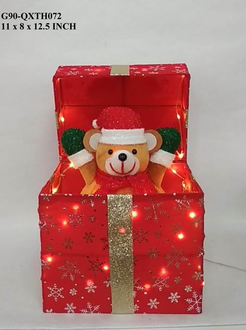 Christmas Gift Box w/ LED decor