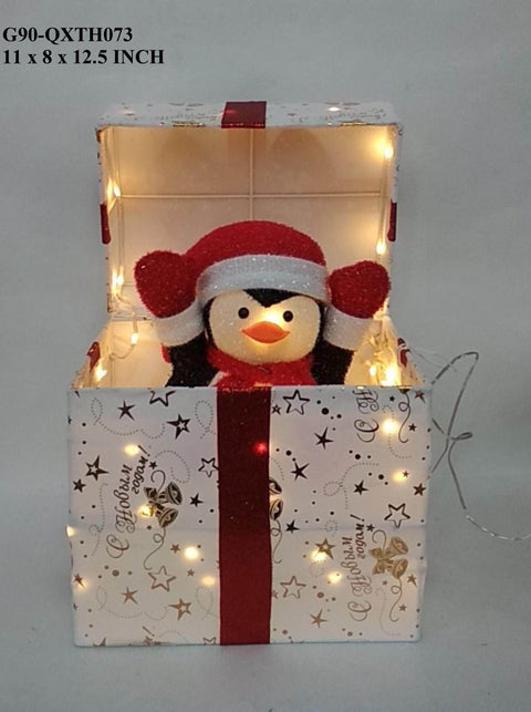 Christmas Gift Box w/ LED decor