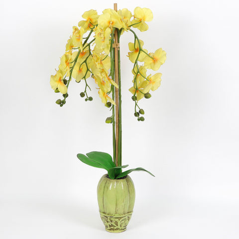 Nearly Natural Orchid Phalaenopsis Artificial Arrangement in Vase
