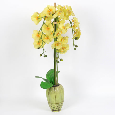 Nearly Natural Orchid Phalaenopsis Artificial Arrangement in Vase