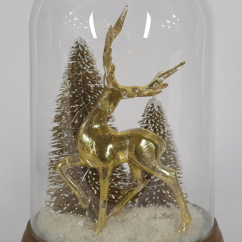 Christmas Glass Dome W/ Led Decor