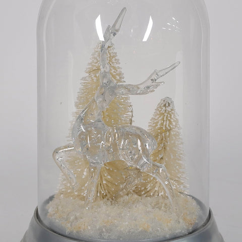 Christmas Glass Dome W/ Led Decor