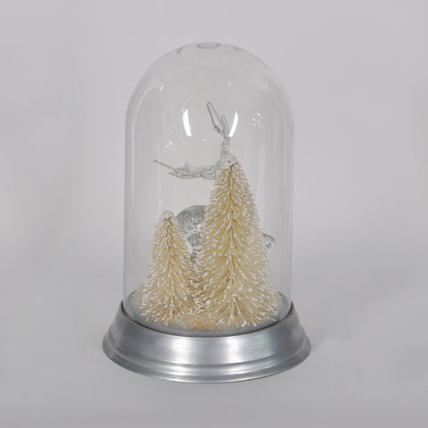 Christmas Glass Dome W/ Led Decor