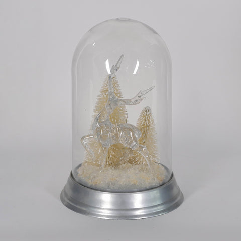 Christmas Glass Dome W/ Led Decor