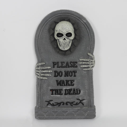11.75*1.5*20.75'' Tombstone W/Skull Décor