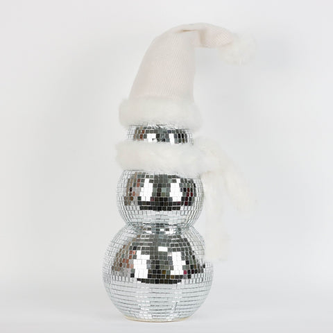 Glitz Glam Glittering Snowman Decor