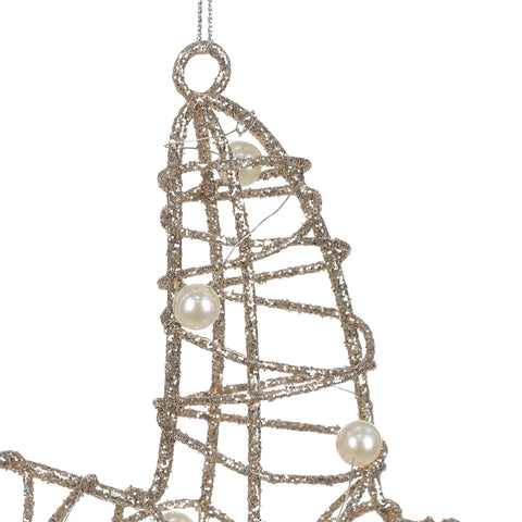7.5 X 1 X 7'H Metal Wire Starfish Ornament