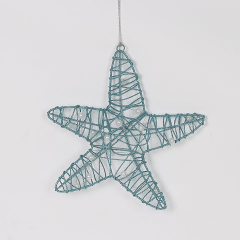 7.5 X 1 X 7'H Metal Wire Starfish Ornament