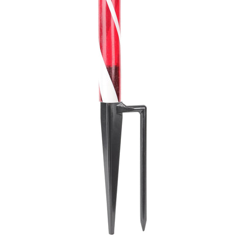 Candy Cane Striped Garden Stake
