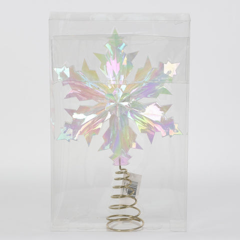 Christmas 7.75*2.375*12.25'' Snowflake Tree Topper Décor