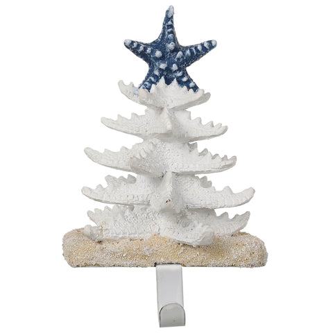 7.375"H Resin Starfish W/ Sand Finish Stocking Holder