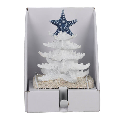 7.375"H Resin Starfish W/ Sand Finish Stocking Holder