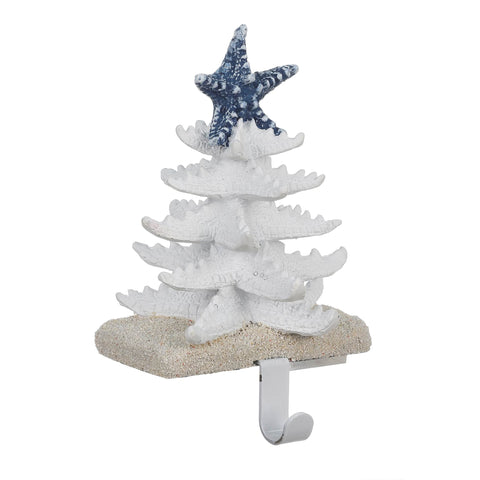 7.375"H Resin Starfish W/ Sand Finish Stocking Holder
