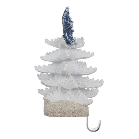 7.375"H Resin Starfish W/ Sand Finish Stocking Holder