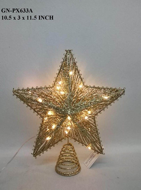 Lh B/O Silver Star Tree Topper