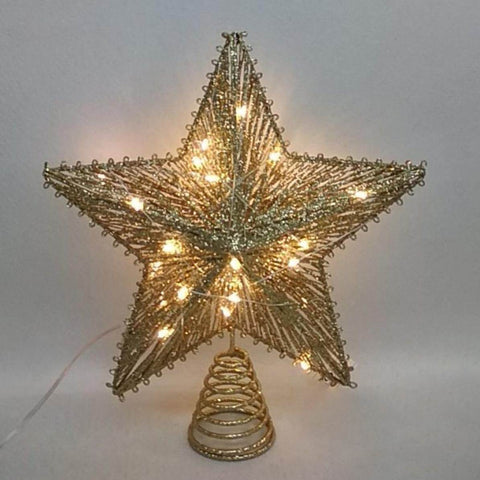 Lh B/O Silver Star Tree Topper