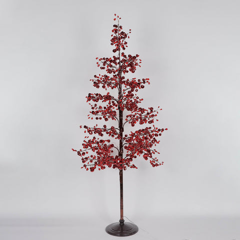 Christmas 25.0*0.0*60.0''Red Leaves Tree Décor W/Lite