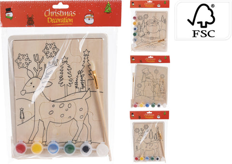 Deco Set Xmas Puzzle 3Ass