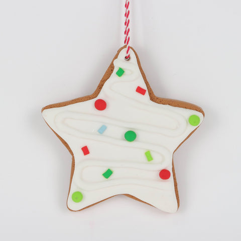 Christmas Claydough Star Ornament - Bright Holiday Tree Accent