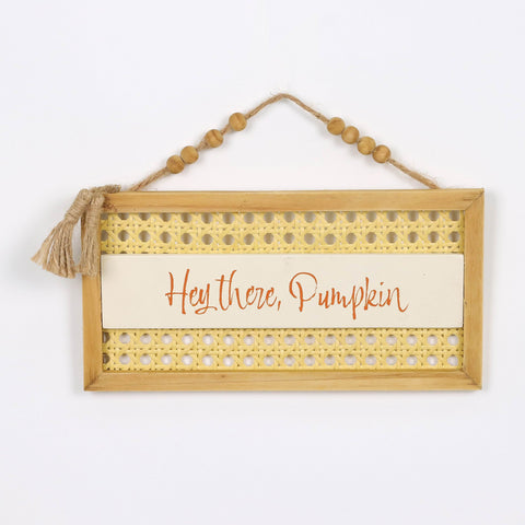 Harvest Hey There Pumpkin MDF Wall Hanger Decor