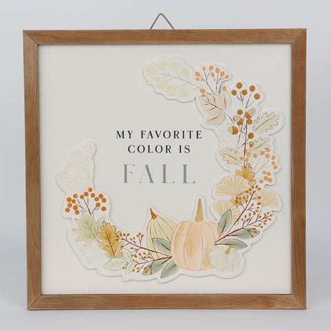 Harvest "My Favorite Color is Fall" MDF Wall Décor