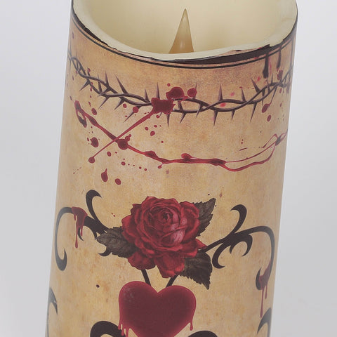 3.0*6.0'' Sepia Candle Holder Décor W/Pattern
