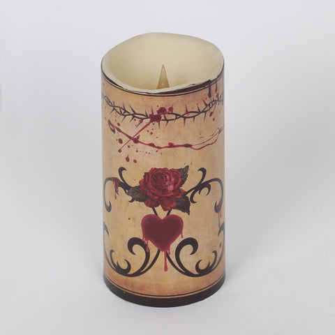 3.0*6.0'' Sepia Candle Holder Décor W/Pattern