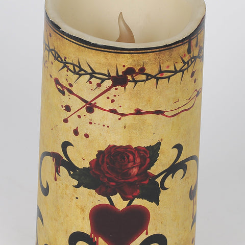 3.0*6.0''Sepia Candle Holder Décor W/Pattern
