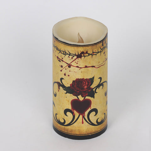 3.0*6.0''Sepia Candle Holder Décor W/Pattern