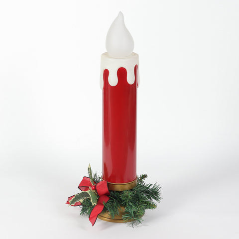 Christmas 15.0*24.5*0.0'' Red Plastic Candle Décor /Lite | Christmas Decor | Festive Holiday Decoration
