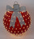 19 X 24"H Plastic Led Ball With Silver Ribbon Bow Decor