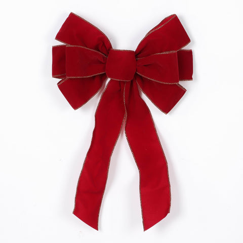 Christmas Red Velvet Bow | Festive Holiday Decoration