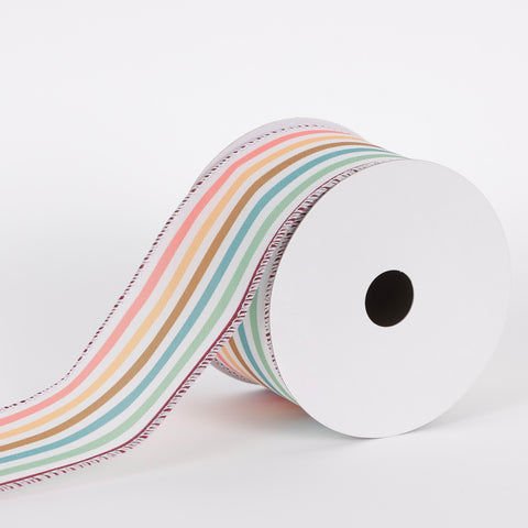 CHRISTMAS 2.5IN X 5YDS STRIPE RIBBON