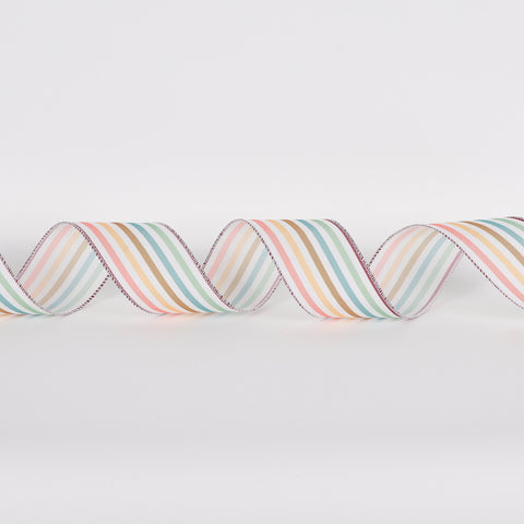 CHRISTMAS 2.5IN X 5YDS STRIPE RIBBON