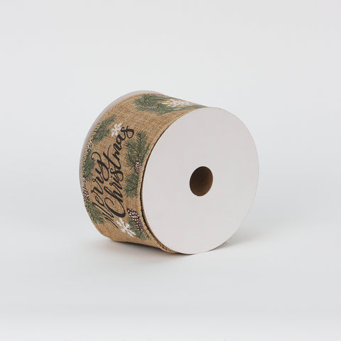 CHRISTMAS 2.5‘’ X 5YDS pinecone ribbon