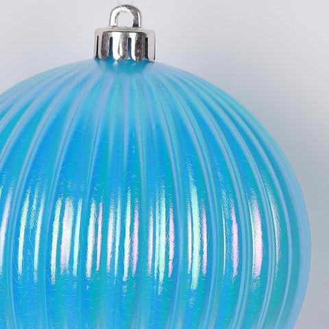 Christmas 4*4.25'' Irid. Blue Ball Ornament