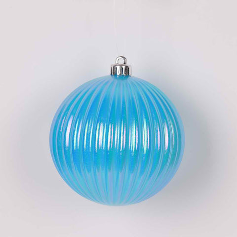 Christmas 4*4.25'' Irid. Blue Ball Ornament