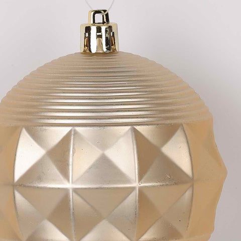 Christmas 3*3.5‘’ Matt Champagne Gold Ornament