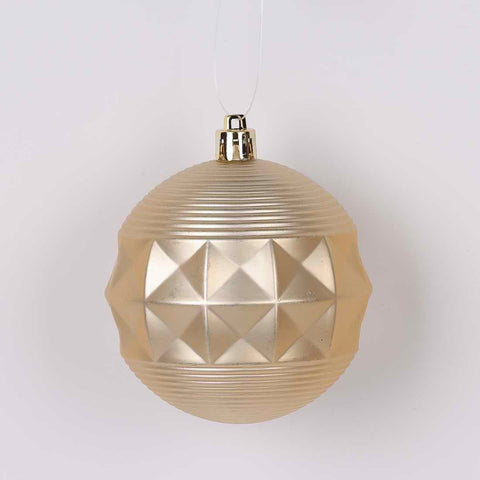 Christmas 3*3.5‘’ Matt Champagne Gold Ornament