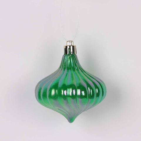 Christmas 2.75*3.25'' Irid. Green Onion Ornament