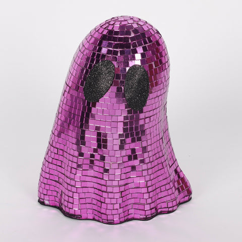 Halloween Purple Mosaic Mirror Ghost | Whimsical Halloween Decoration