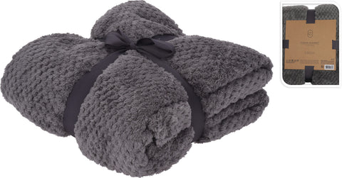 Blanket Fleece 130X170Cm Grey