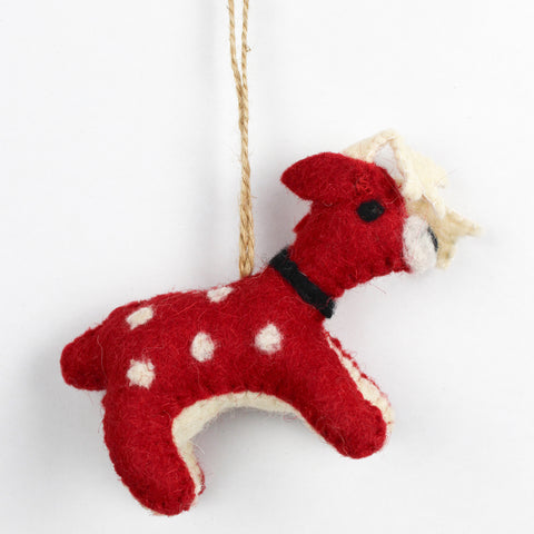 Felted Reindeer Red